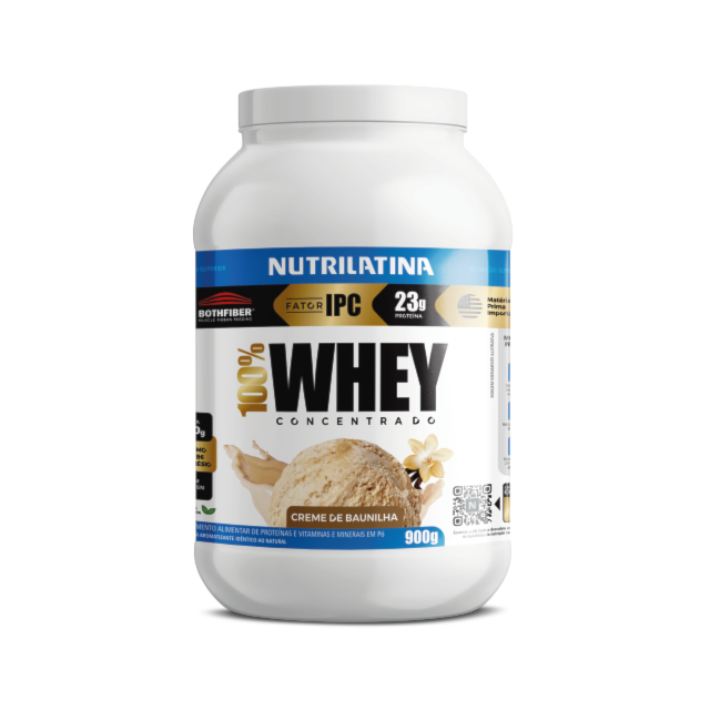 100% Whey Concentrada Sabor Baunilha 900g - Nutrilatina