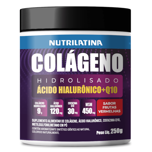 Colageno Frutas Vermelhas 250g - Nutrilatina