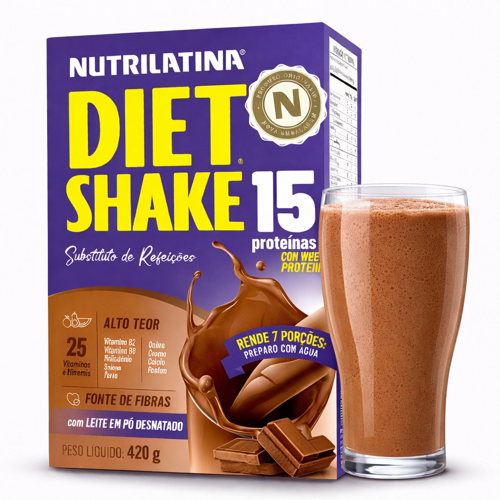 Diet Shake Nutrilatina 420g - Chocolate — Shake para Emagrecer