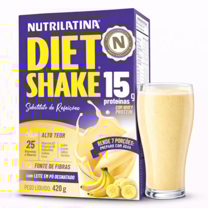 Diet Shake Nutrilatina 420g - Sabor Banana