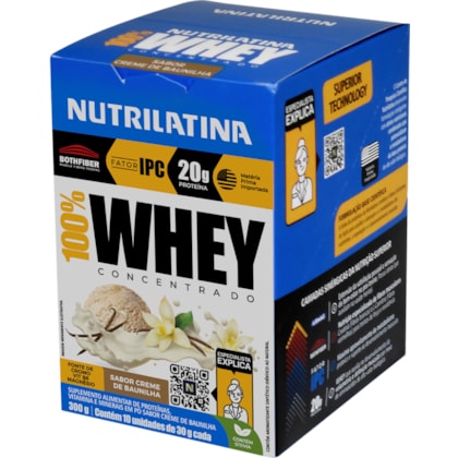 Display 100% Whey Baunilha Bourbon 300g (10X30g) - Nutrilatina
