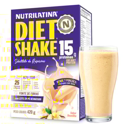 Novo Diet Shake Nutrilatina 420g - Sabor Baunilha