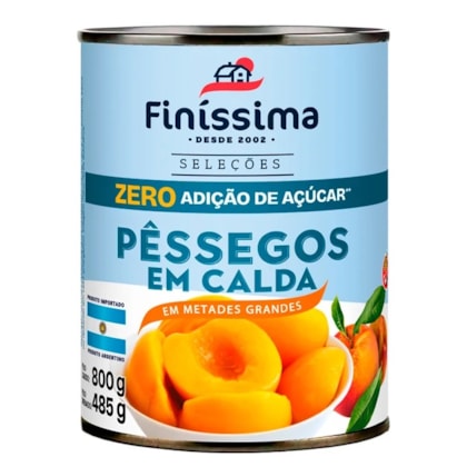 Pêssegos em Calda Zero Açúcar Finíssima - 800g